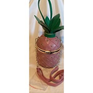 PINK PINEAPPLE Crossbody Purse Handbag CUTE! TROPICAL, BEACH, Vacation CARIBBEAN